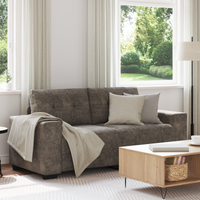 Divano Loveseat  Grigio Scuro 140 cm in Pelle Sintetica