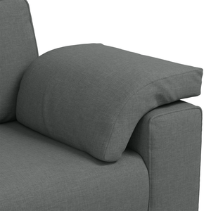Divano Loveseat Grigio Scuro 140 cm in Tessuto di