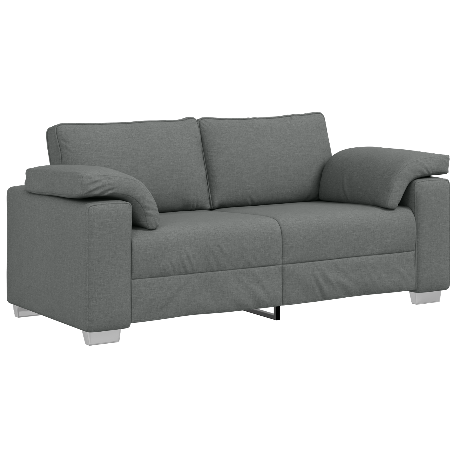 Divano Loveseat Grigio Scuro 140 cm in Tessuto di