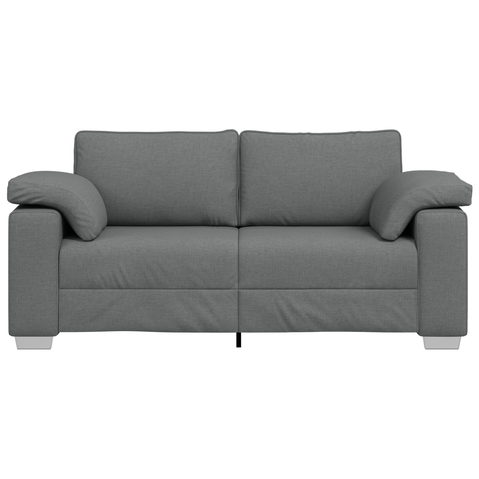 Divano Loveseat Grigio Scuro 140 cm in Tessuto di