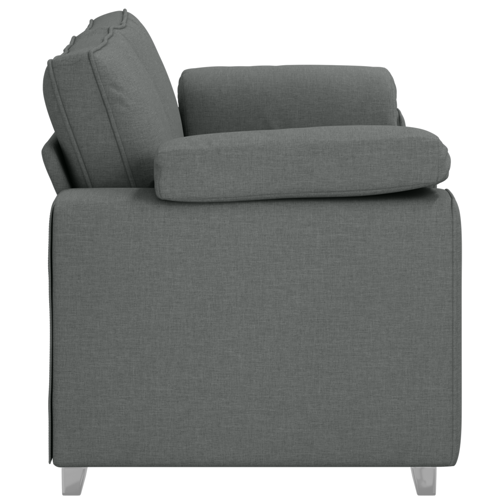 Divano Loveseat Grigio Scuro 140 cm in Tessuto di
