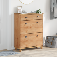 Armadio per scarpe "ASKIM" 85x35x108 cm in legno massello di pino