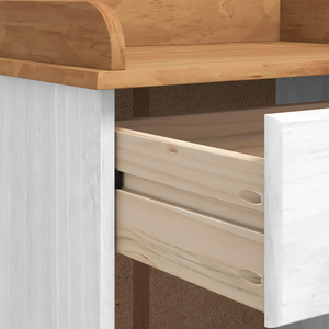 Armadio da Vino "ASKIM" con 12 Portabottiglie in Legno Massello di Pino Bianco