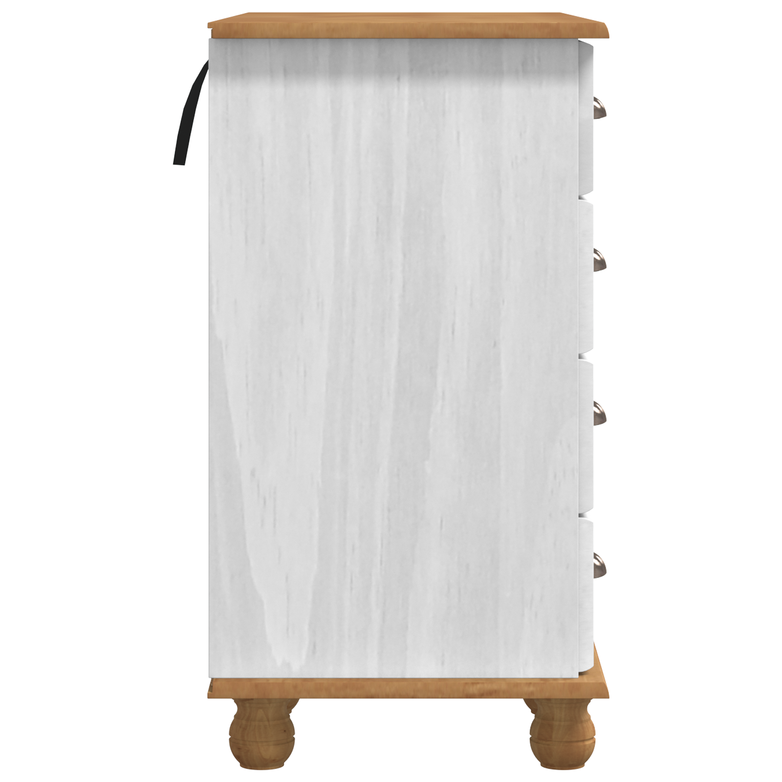 Scrivania 'ASKIM'con cassetti Bianca 95x40x75 cm in legno massello di pino