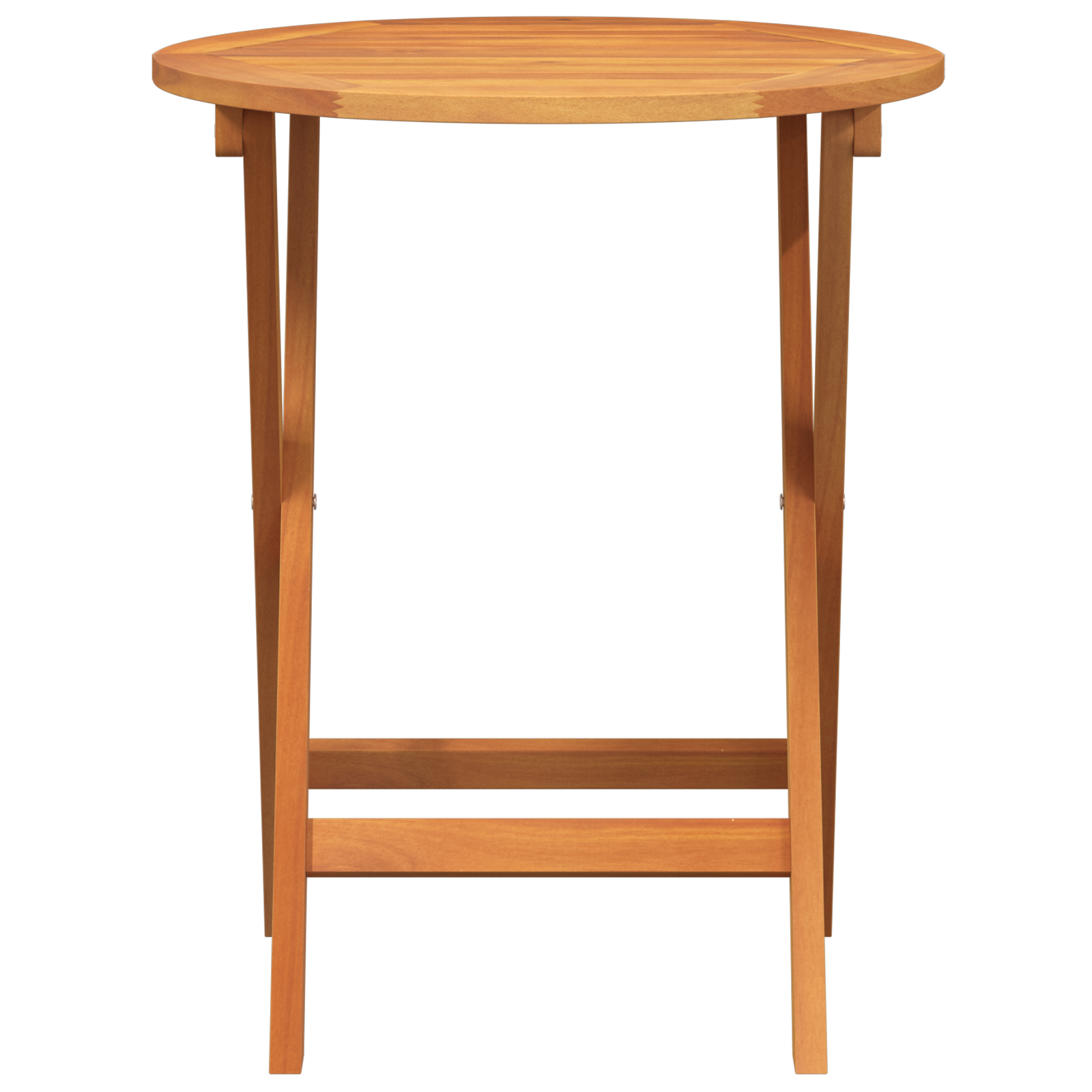 Tavolo da Giardino Pieghevole Rotondo Ø60x72 cm Legno Massello di Acacia