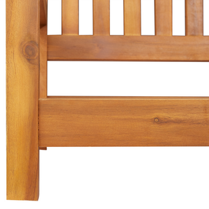 Panchina da dondolo 2 posti in legno massello di acacia 110x56x58 cm