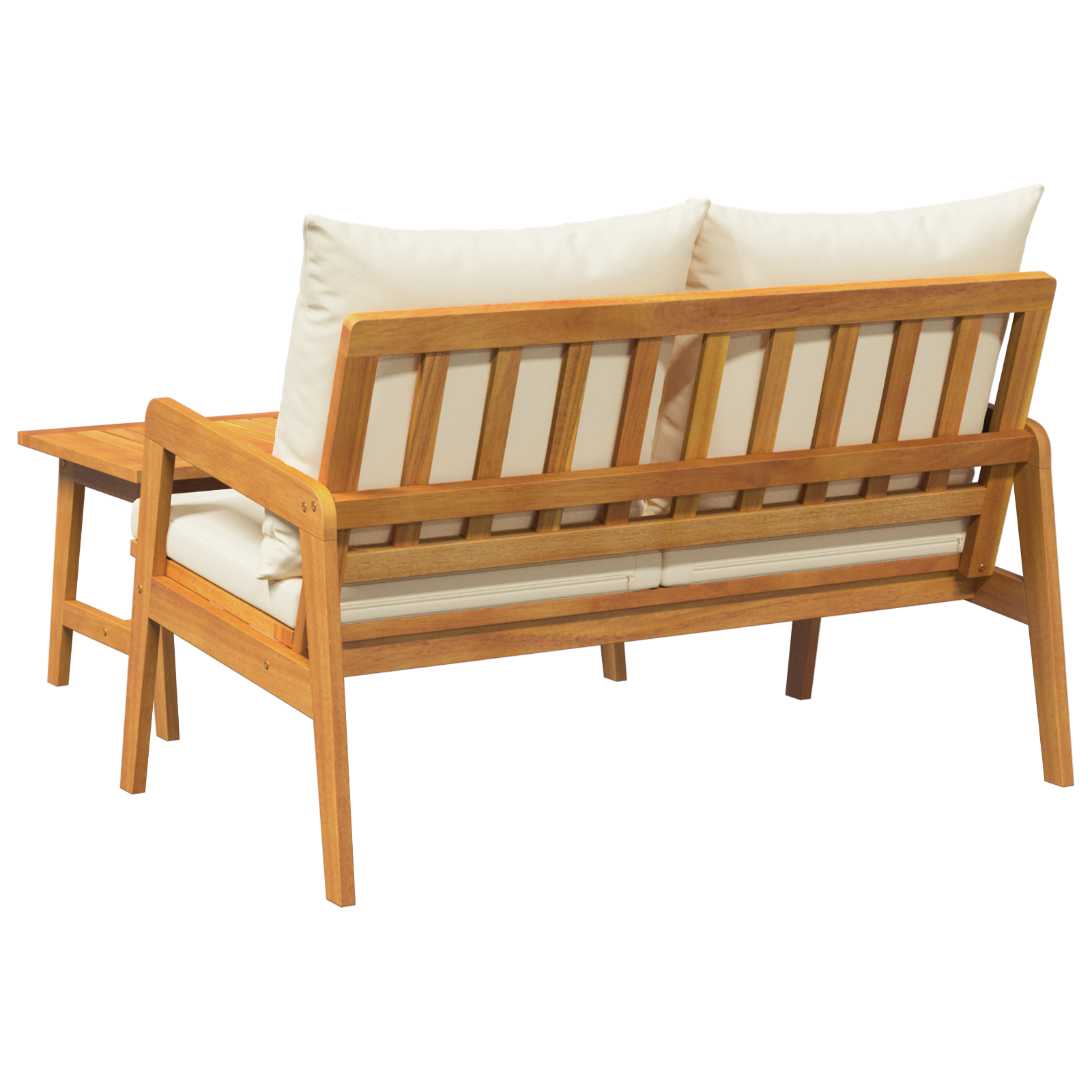 Set Bistro in 2 Pezzi con Cuscini in Legno Massello di Acacia