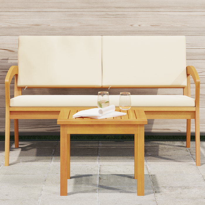 Tavolino  45x45x38 cm in legno massello di acacia