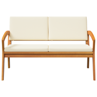 Panchina da giardino con cuscini 115x70x72 cm in legno massello di acacia