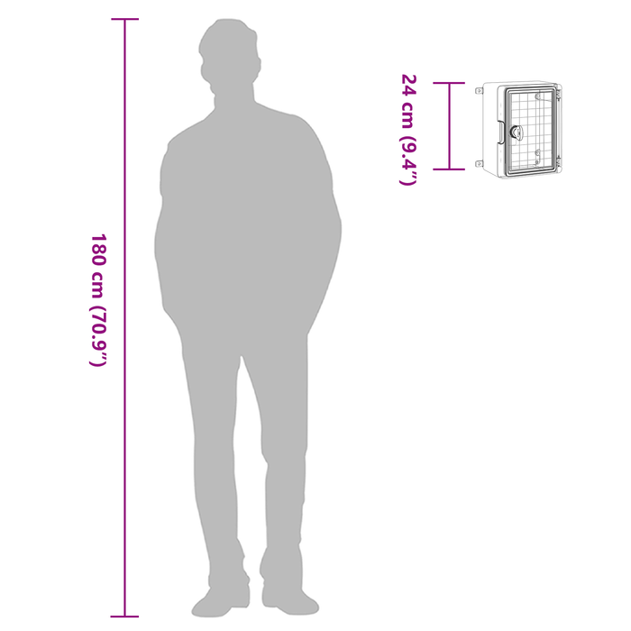 Armadio di Controllo IP65 Impermeabile Grigio 18x13x24 cm Plastica ABS