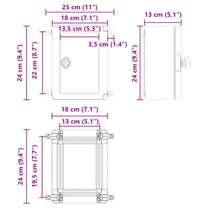 Armadio di Controllo IP65 Impermeabile Grigio 18x13x24 cm Plastica ABS