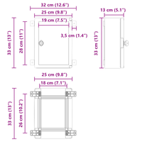 Cabinet di controllo IP65 Impermeabile Grigio 25x13x33 cm Plastica ABS
