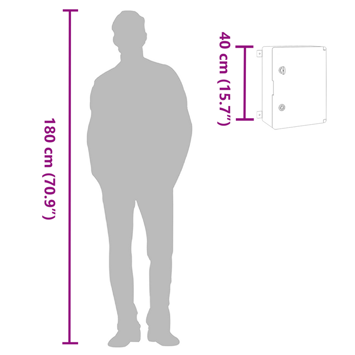 Armadio di Controllo IP65 Impermeabile Grigio 30x16,5x40 cm Plastica ABS