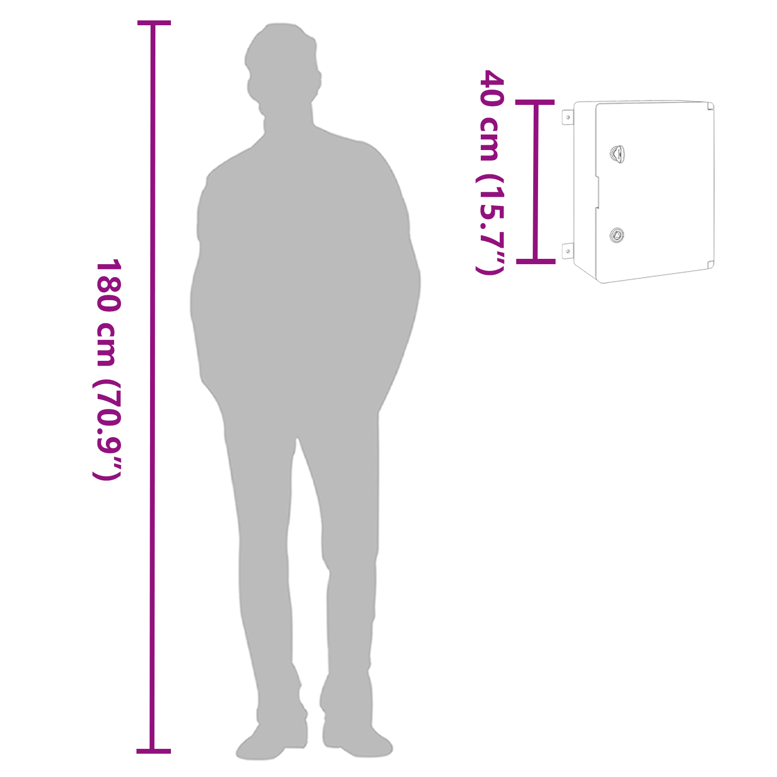 Armadio di controllo IP65 Impermeabile Grigio 30x19,5x40 cm Plastica ABS