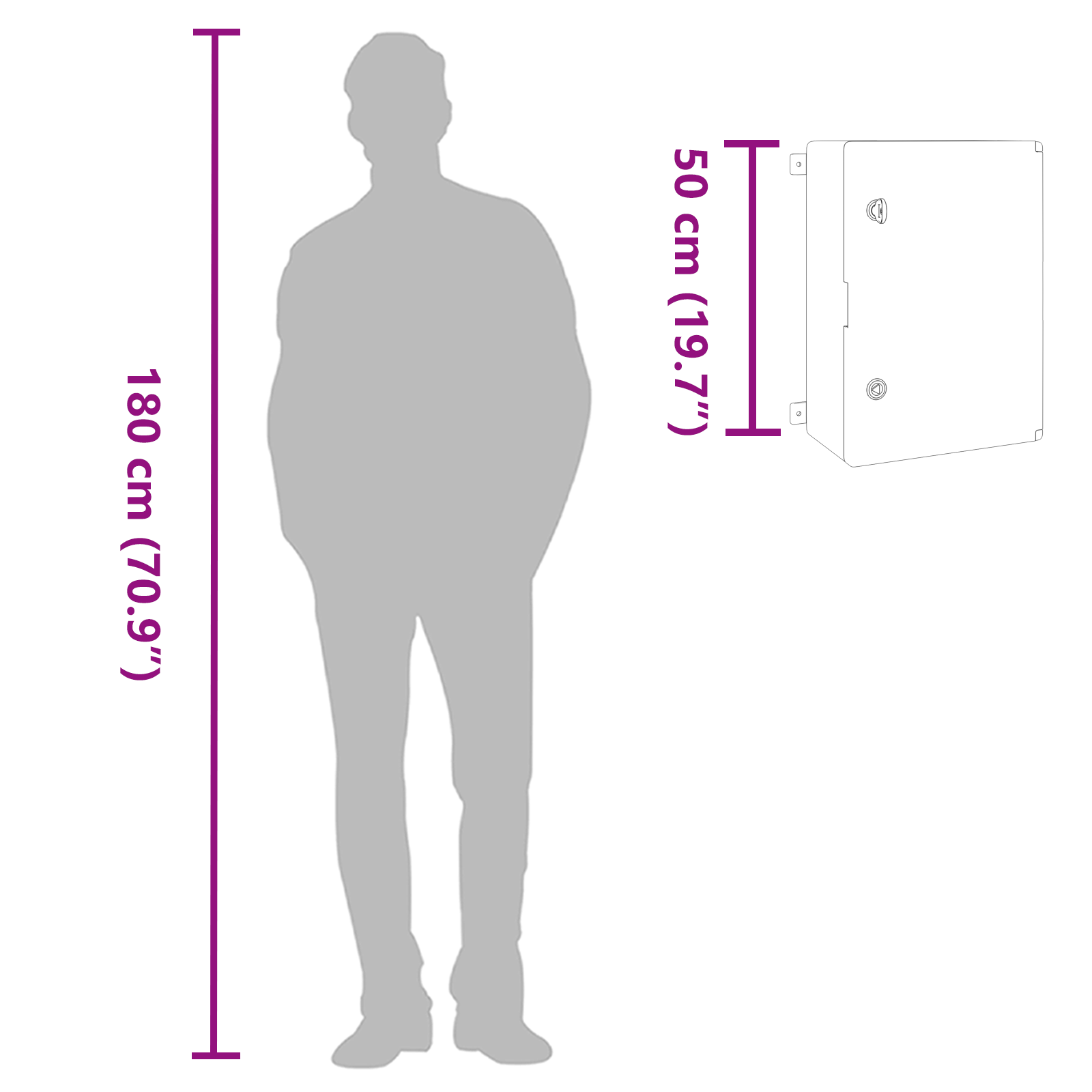 Armadio di Controllo Impermeabile IP65 Grigio 35x19,5x50 cm Plastica ABS