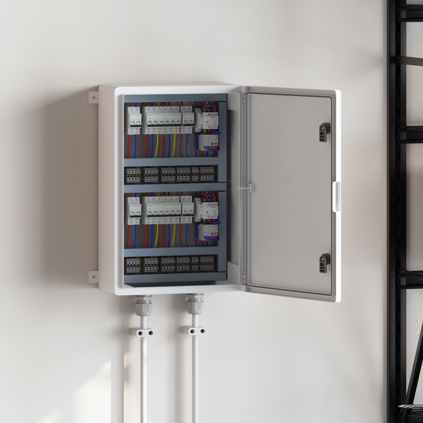 Armadio di controllo IP65 Impermeabile Grigio 40x20x60 cm Plastica ABS