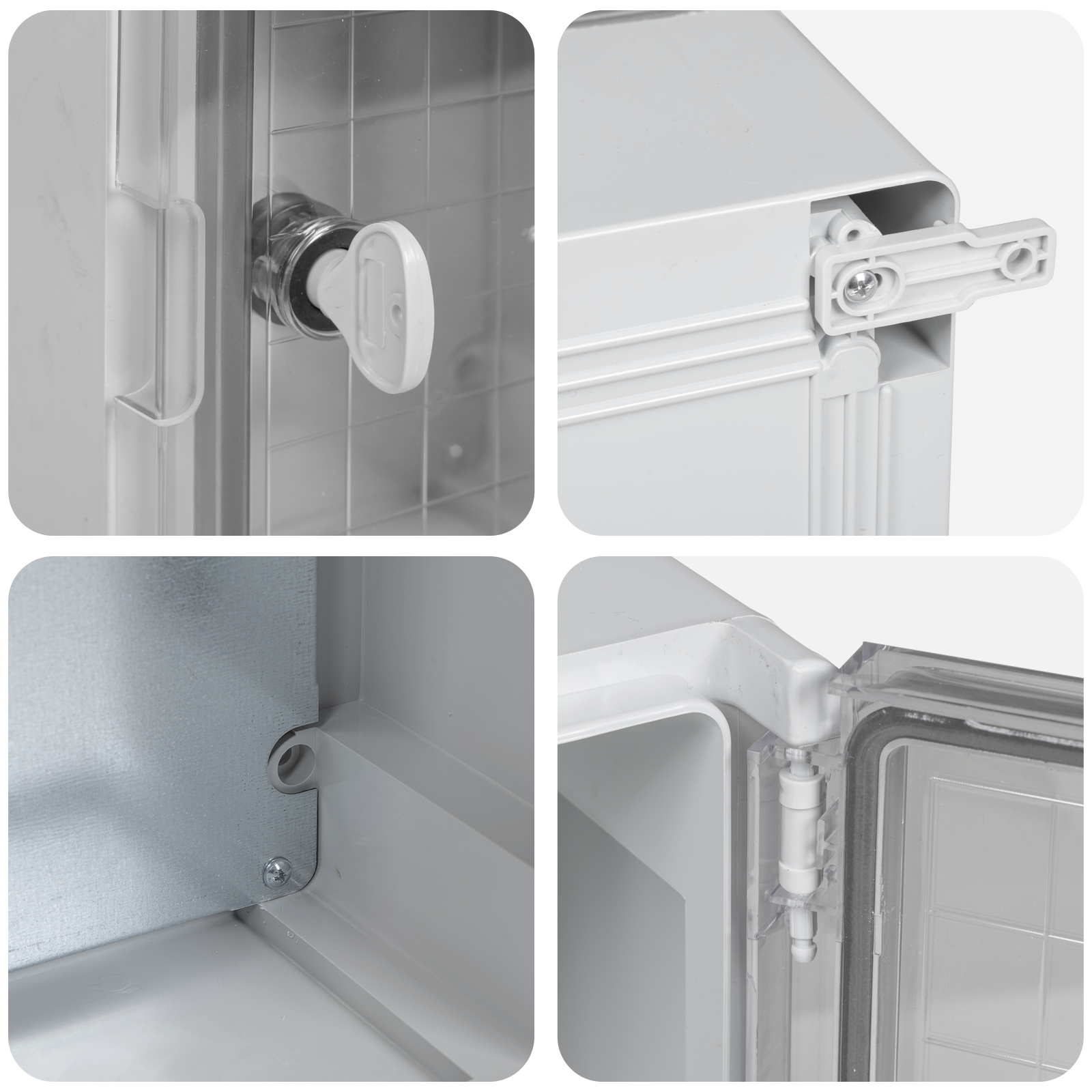 Armadio di controllo Grigio con porta trasparente Plastica