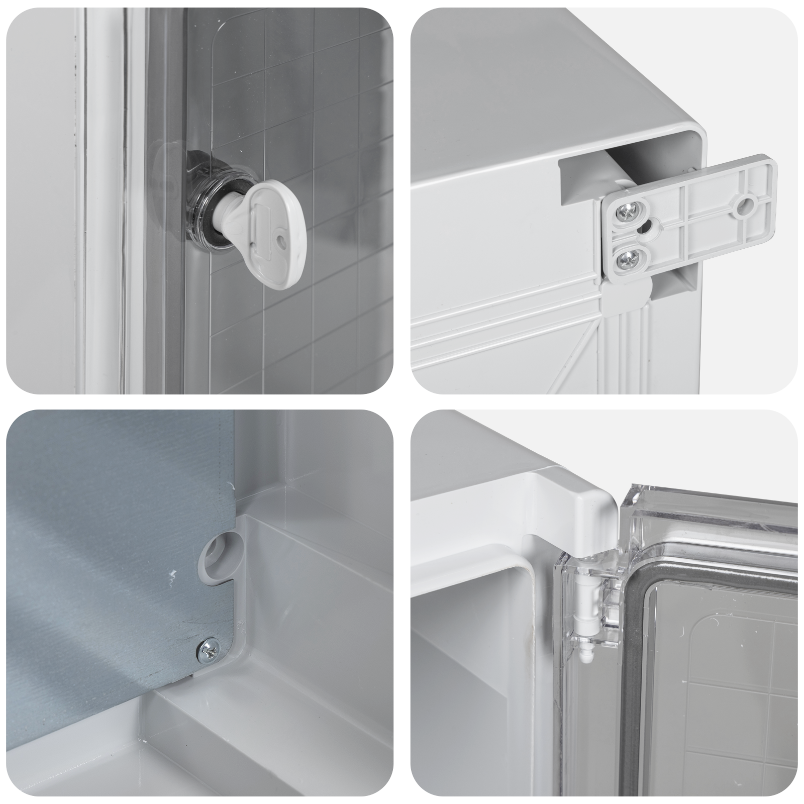 Armadio di Controllo Impermeabile IP65 Grigio 25x13x30 cm in Plastica ABS