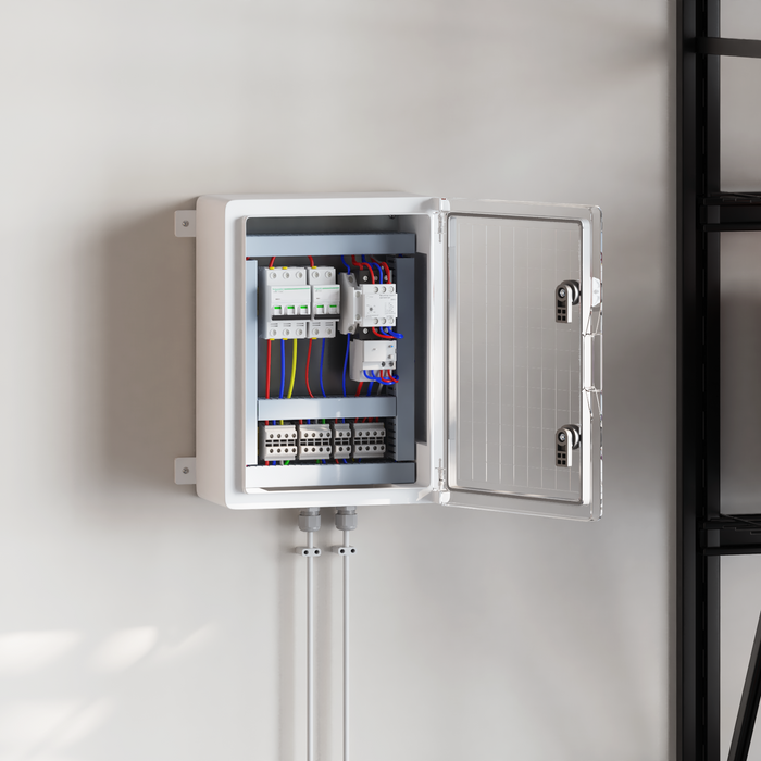 Armadio di controllo IP65 impermeabile grigio 30x16.5x40 cm in plastica ABS