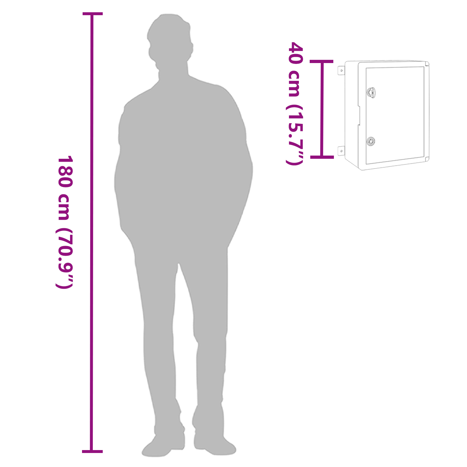 Armadio di controllo IP65 impermeabile grigio 30x16.5x40 cm in plastica ABS