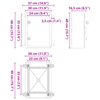 Armadio di controllo IP65 impermeabile grigio 30x16.5x40 cm in plastica ABS