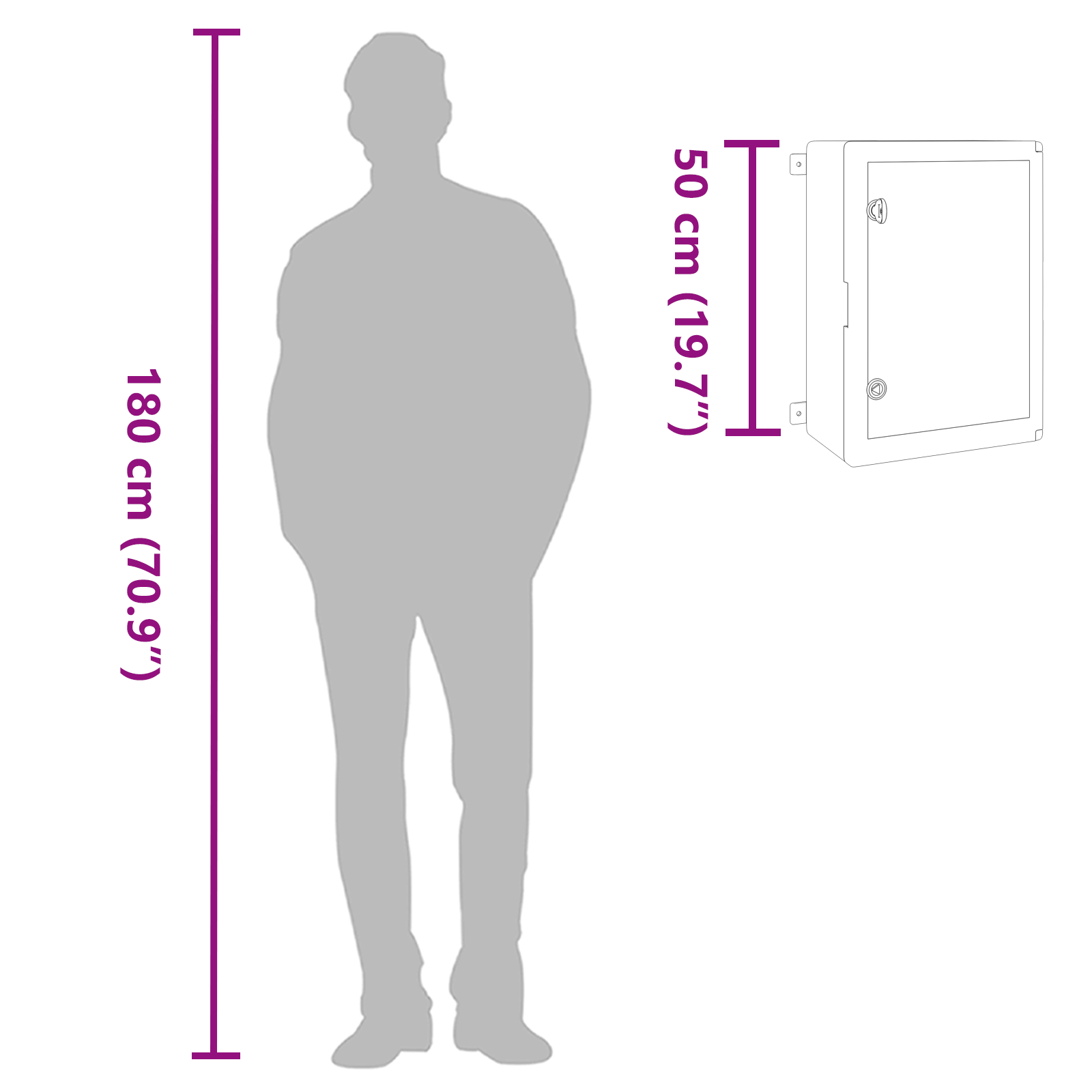 Armadio di Controllo IP65 Impermeabile Grigio 40x24,5x50 cm in Plastica ABS