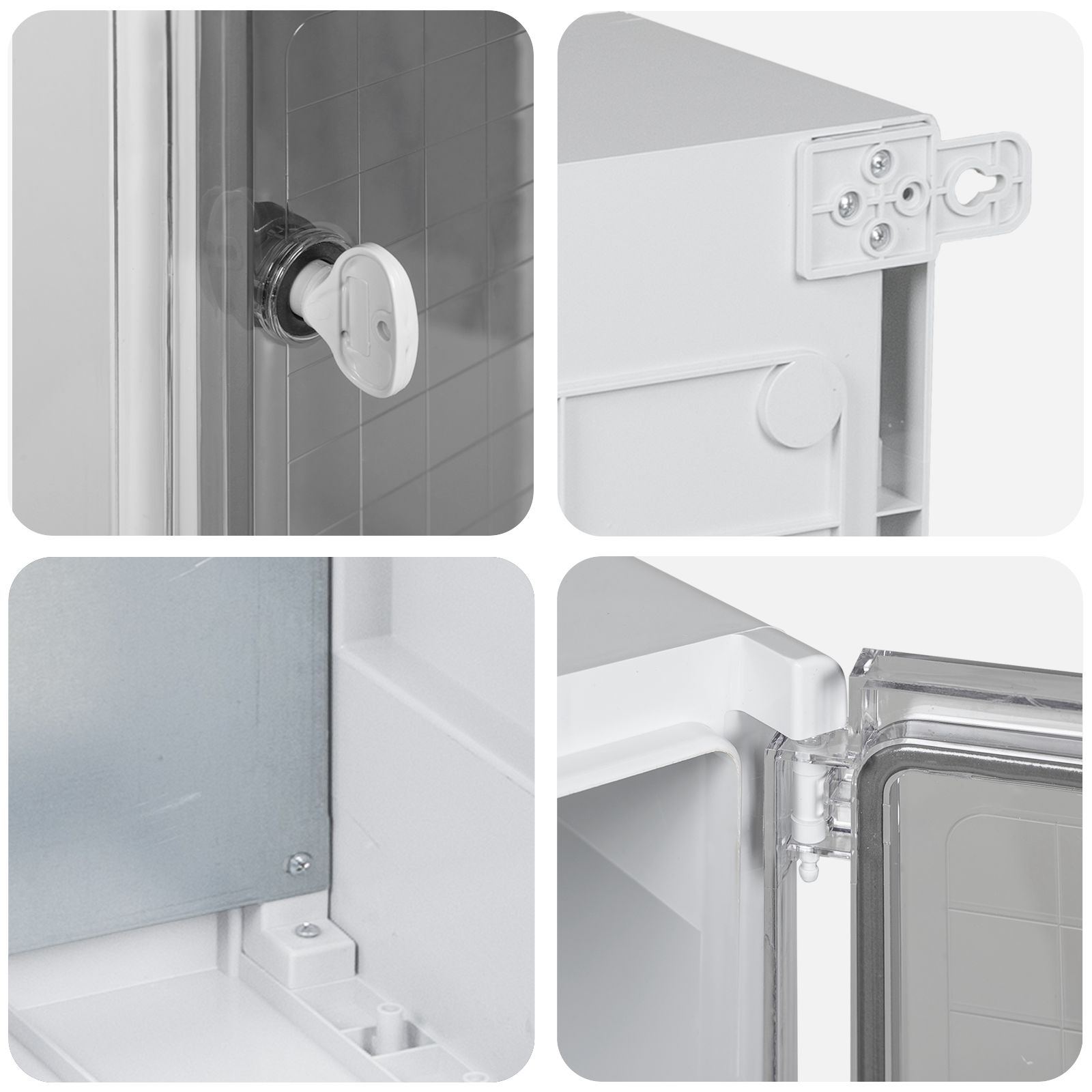 Cabinet di Controllo IP65 Impermeabile Grigio 50x22x60 cm Plastica ABS