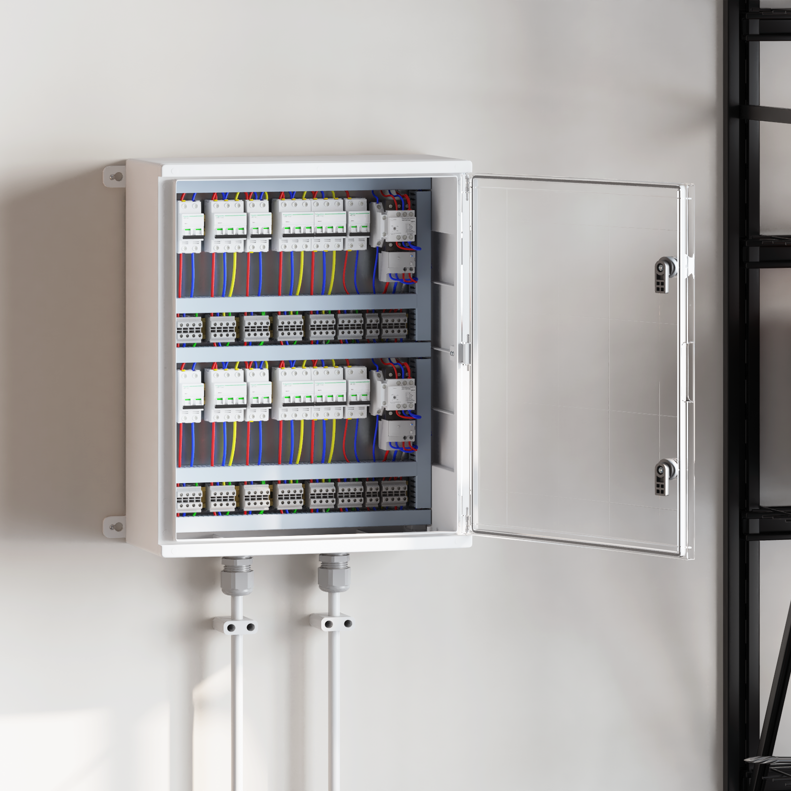 Cabinet di Controllo IP65 Impermeabile Grigio 50x22x60 cm Plastica ABS