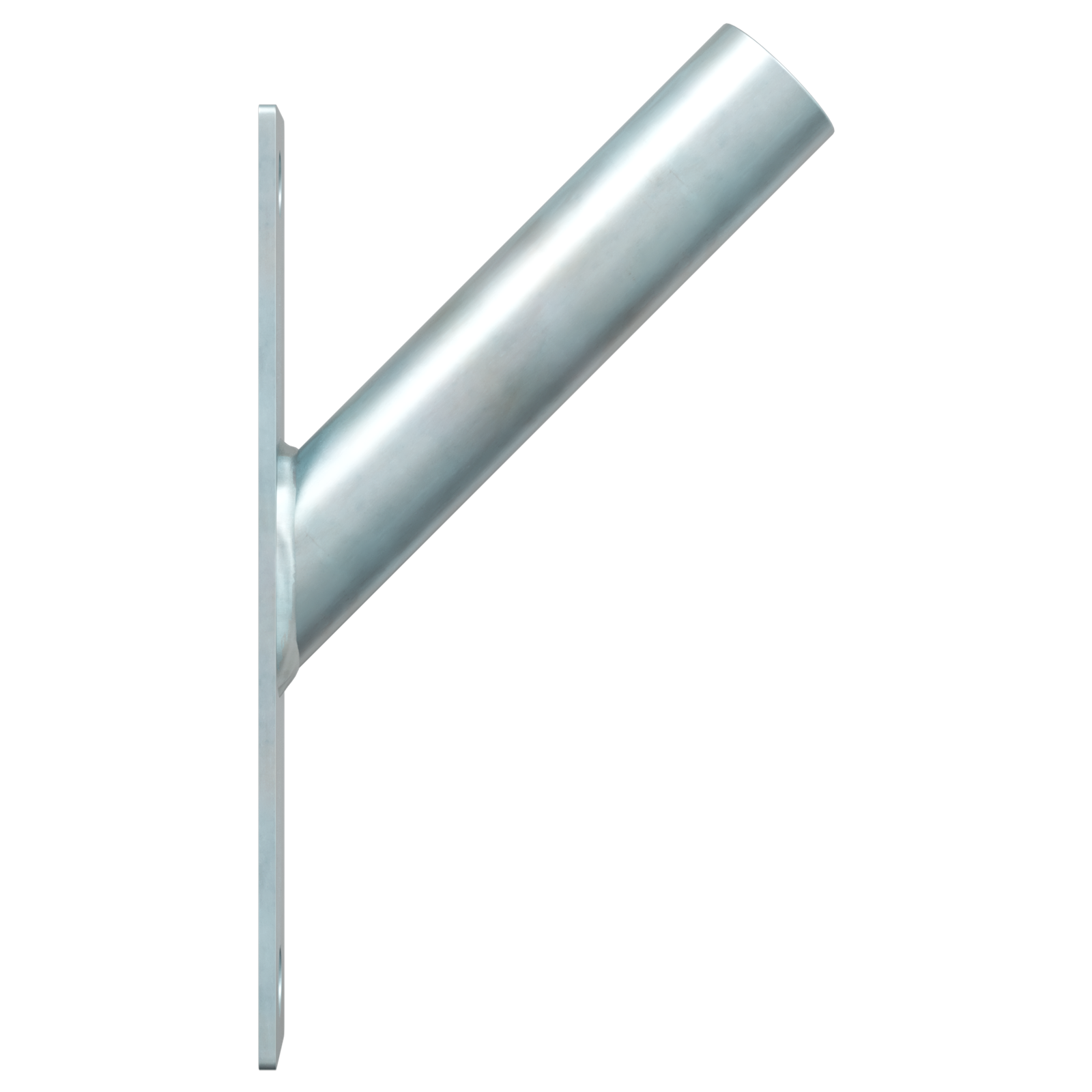 Supporto per bandiera  da attaccare al muro per 1 bandiera in acciaio argento