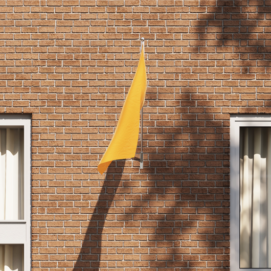 Supporto per bandiera  da attaccare al muro per 1 bandiera in acciaio argento