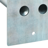 Supporto per Bandiera  per 3 Bandierine da Montare a Muro in Acciaio Argento