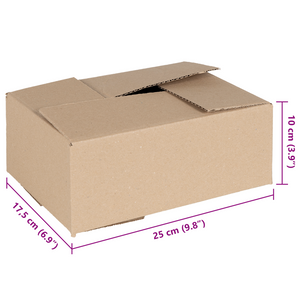 Scatola Pieghevole 50 pz 25x17.5x10 cm Cartone