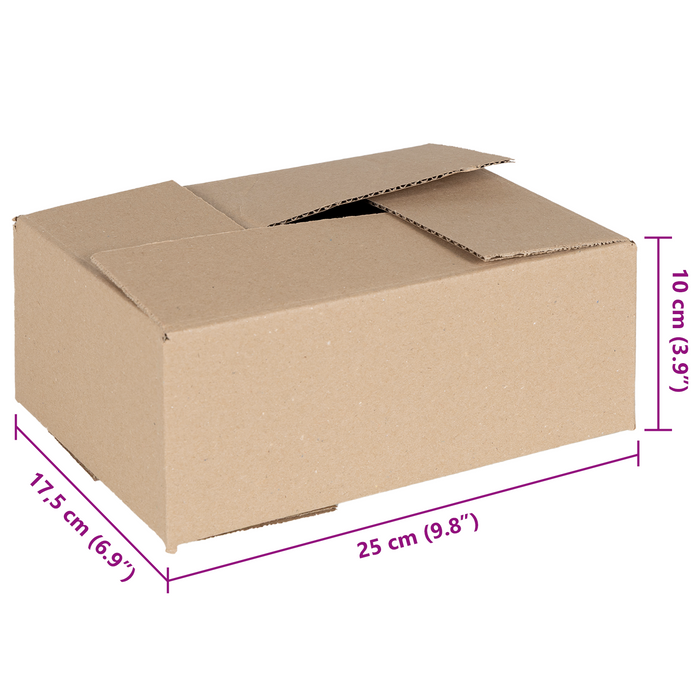 Scatola Pieghevole 50 pz 25x17.5x10 cm Cartone