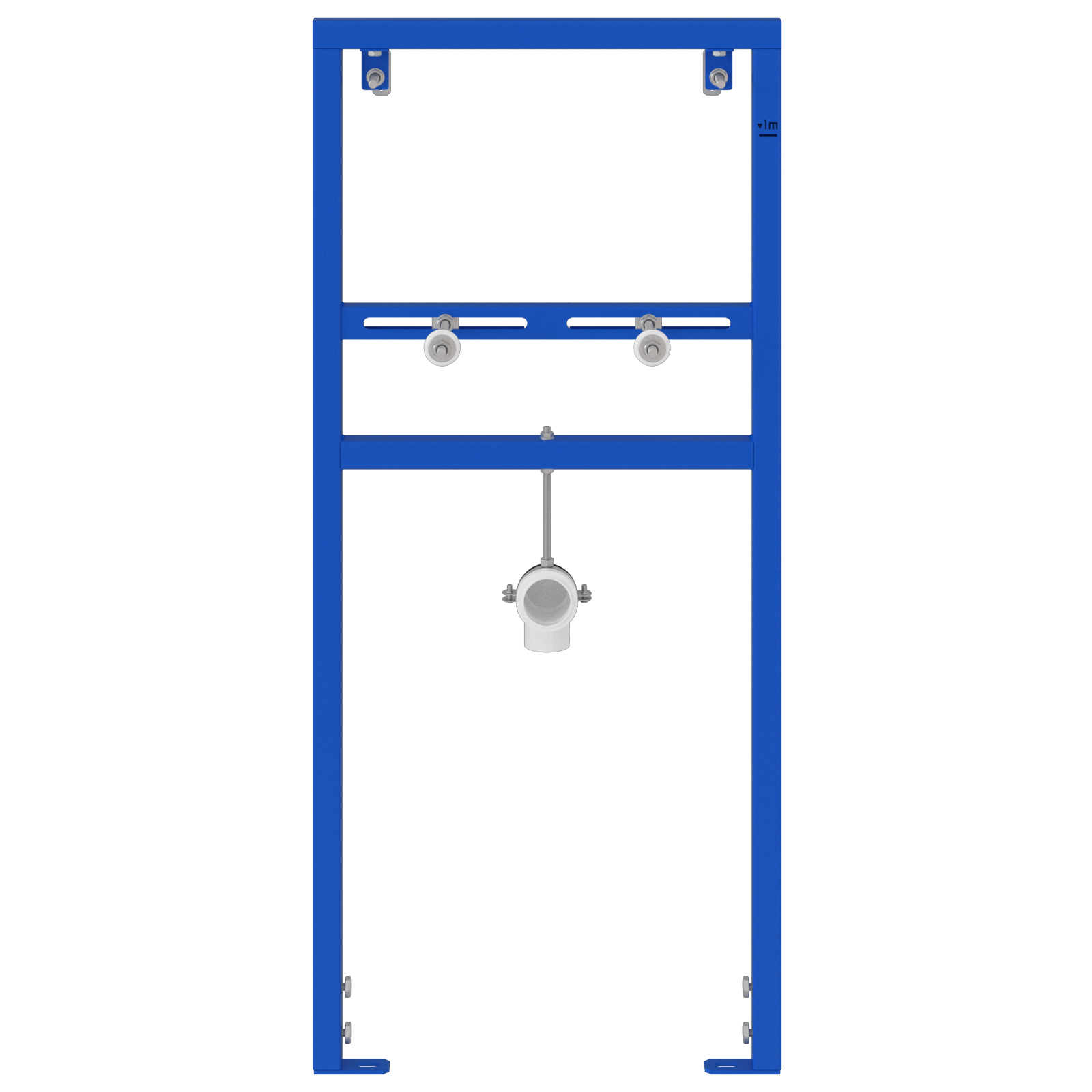 Struttura di Montaggio Nascosta per Lavabo 50x112-136 cm in Acciaio
