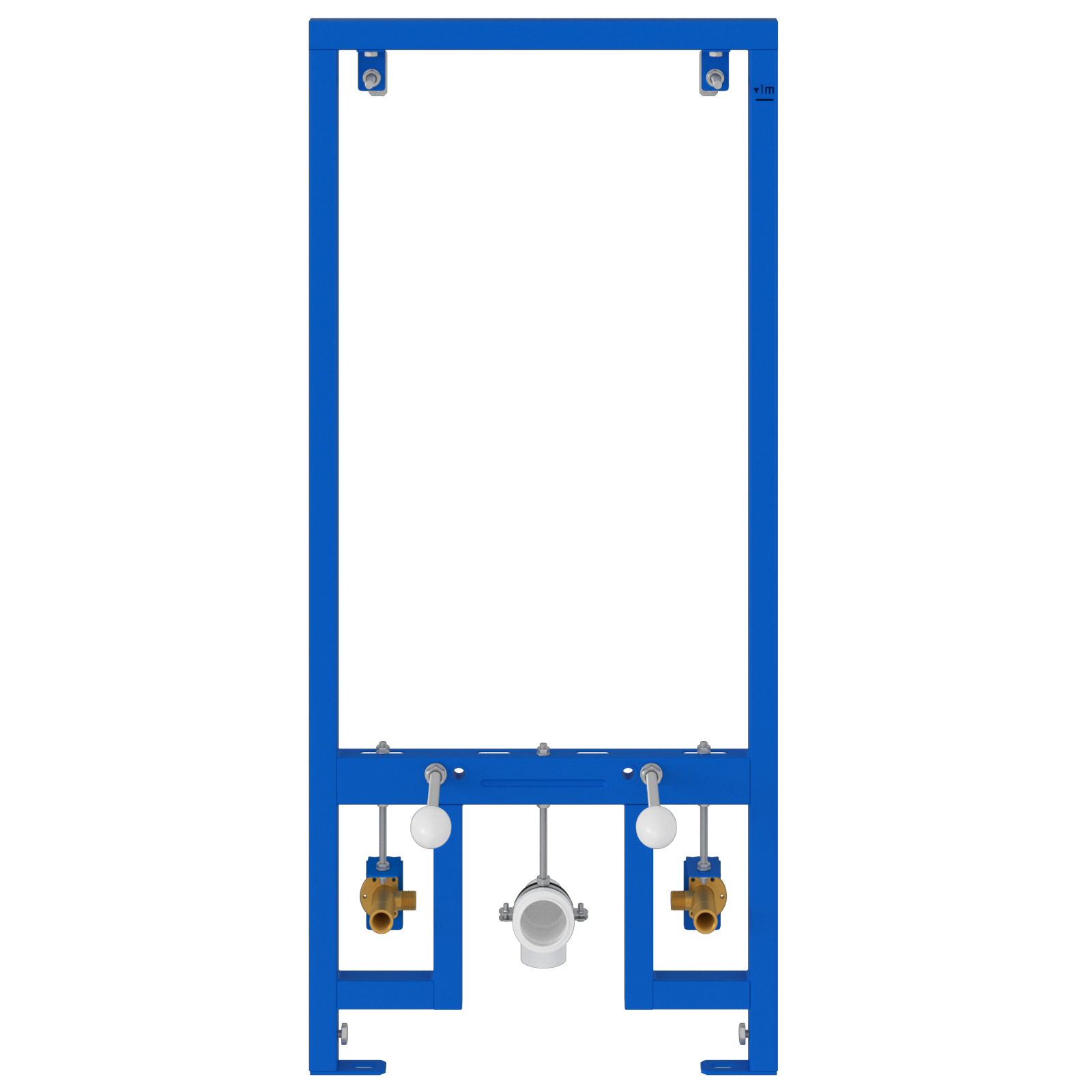 Struttura di montaggio nascosta per bidet 50x112-136 cm in acciaio