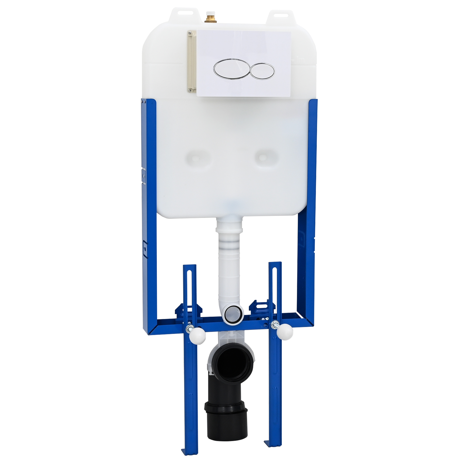 Telaio di montaggio a scomparsa per cassetta di scarico, doppio flusso in acciaio