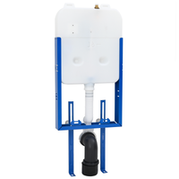 Telaio di montaggio a scomparsa per cassetta di scarico, doppio flusso in acciaio