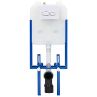 Telaio di montaggio a scomparsa per cassetta di scarico, doppio flusso in acciaio