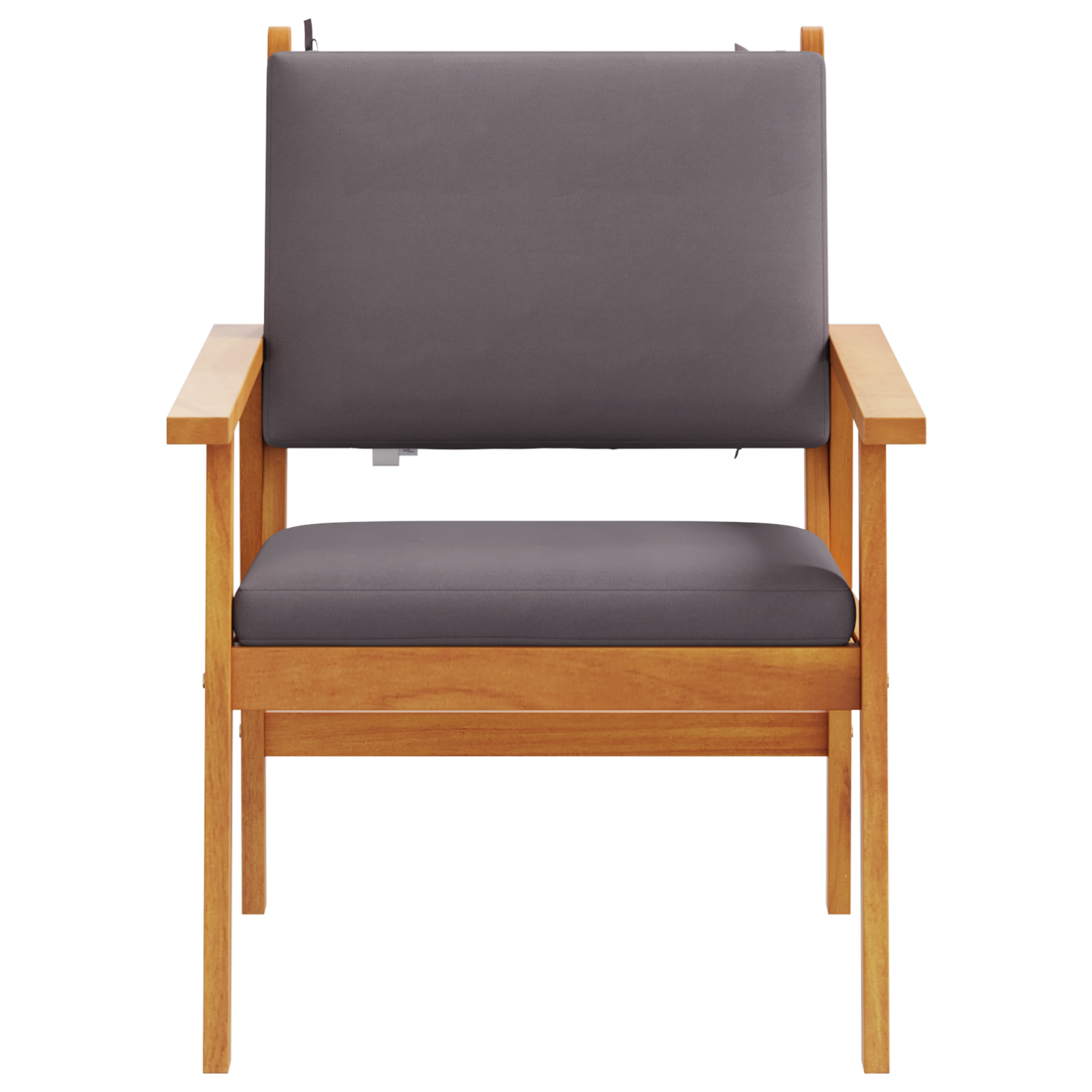 Sedia da giardino  2 pz con cuscini in legno massello di acacia