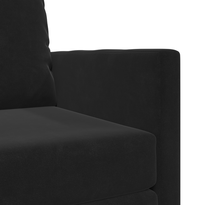 Sofa Letto Floor 2-in-1 Nero 74x77x81 cm in Velluto