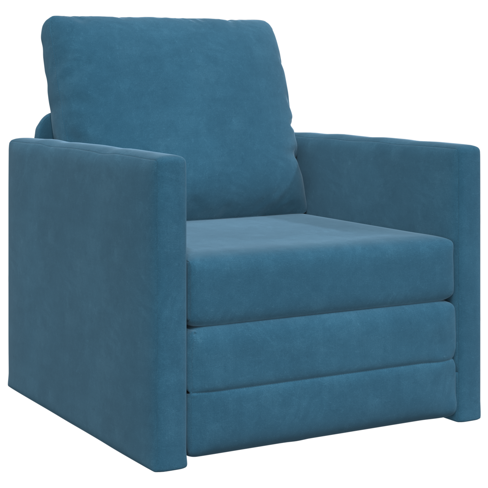 Divano Letto 2-in-1 Blu 74x77x81 cm in Velluto