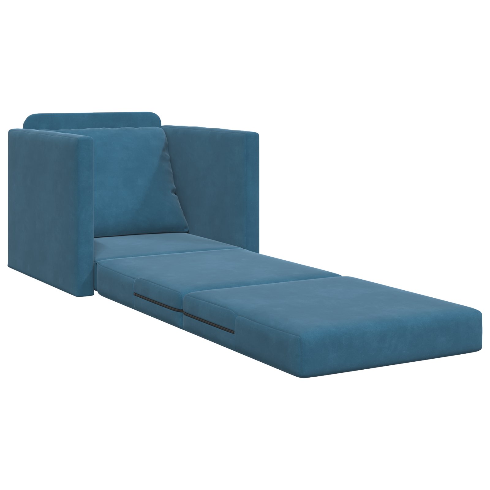 Divano Letto 2-in-1 Blu 74x77x81 cm in Velluto
