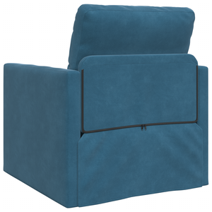 Divano Letto 2-in-1 Blu 74x77x81 cm in Velluto
