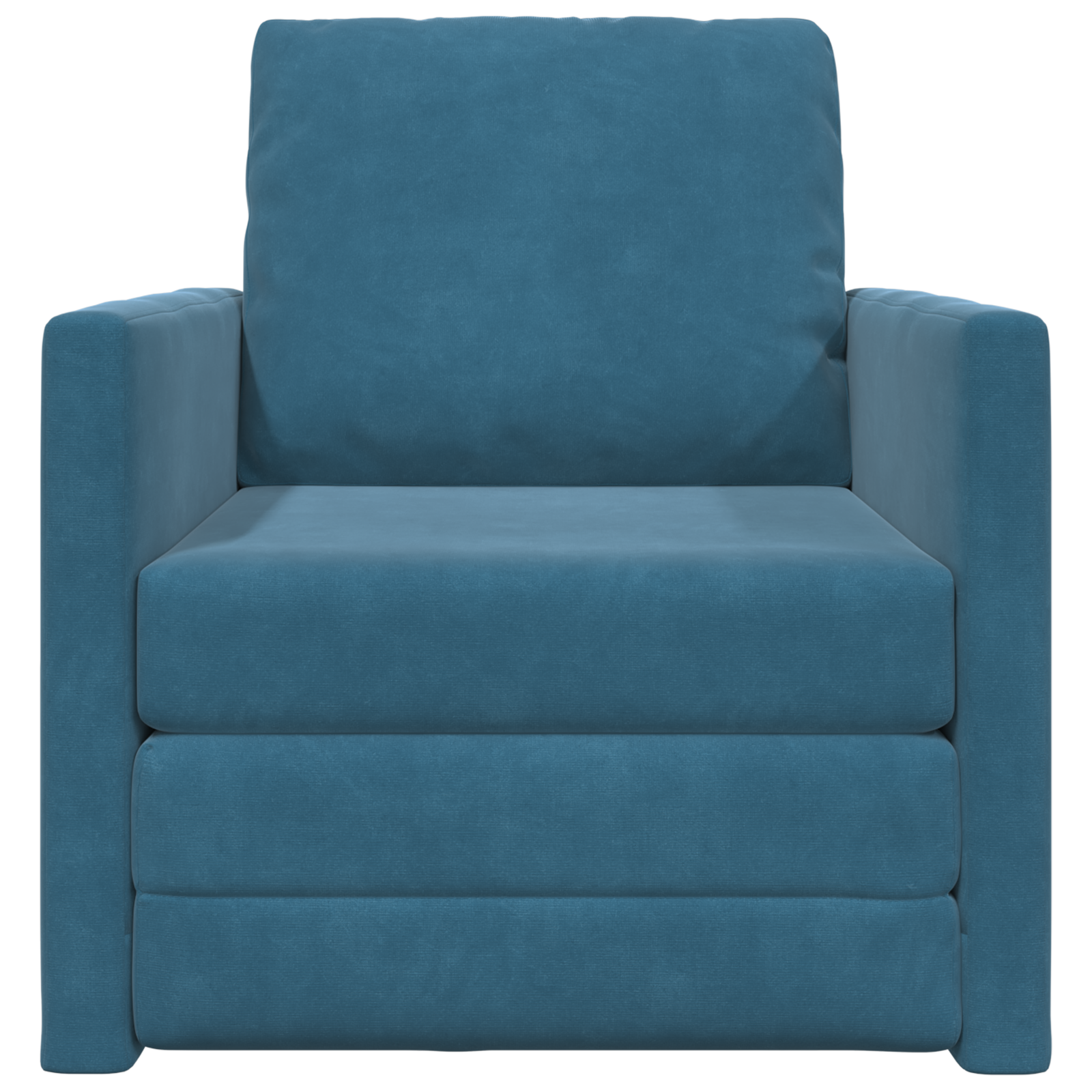 Divano Letto 2-in-1 Blu 74x77x81 cm in Velluto
