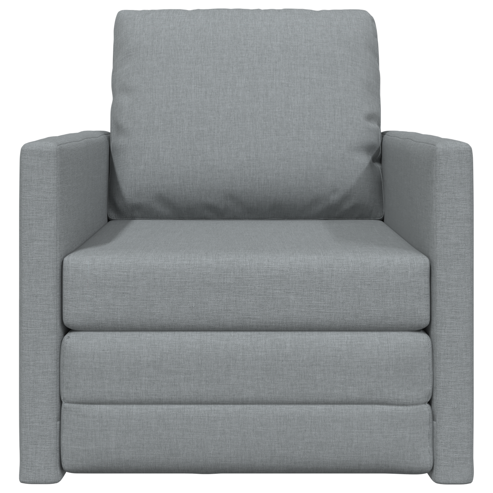 Divano Letto a Terra 2-in-1 Grigio Chiaro 74x77x81 cm Tessuto