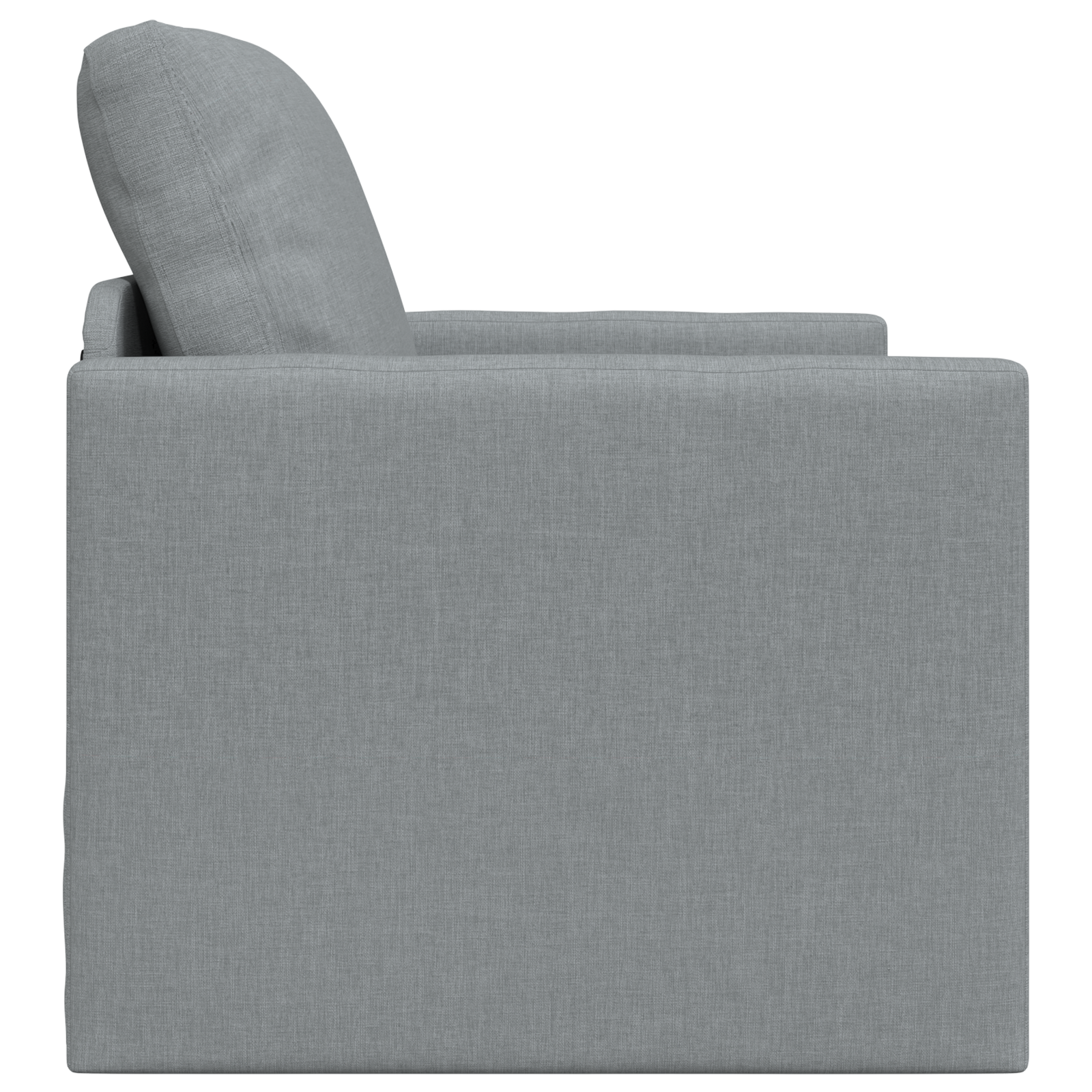 Divano Letto a Terra 2-in-1 Grigio Chiaro 74x77x81 cm Tessuto