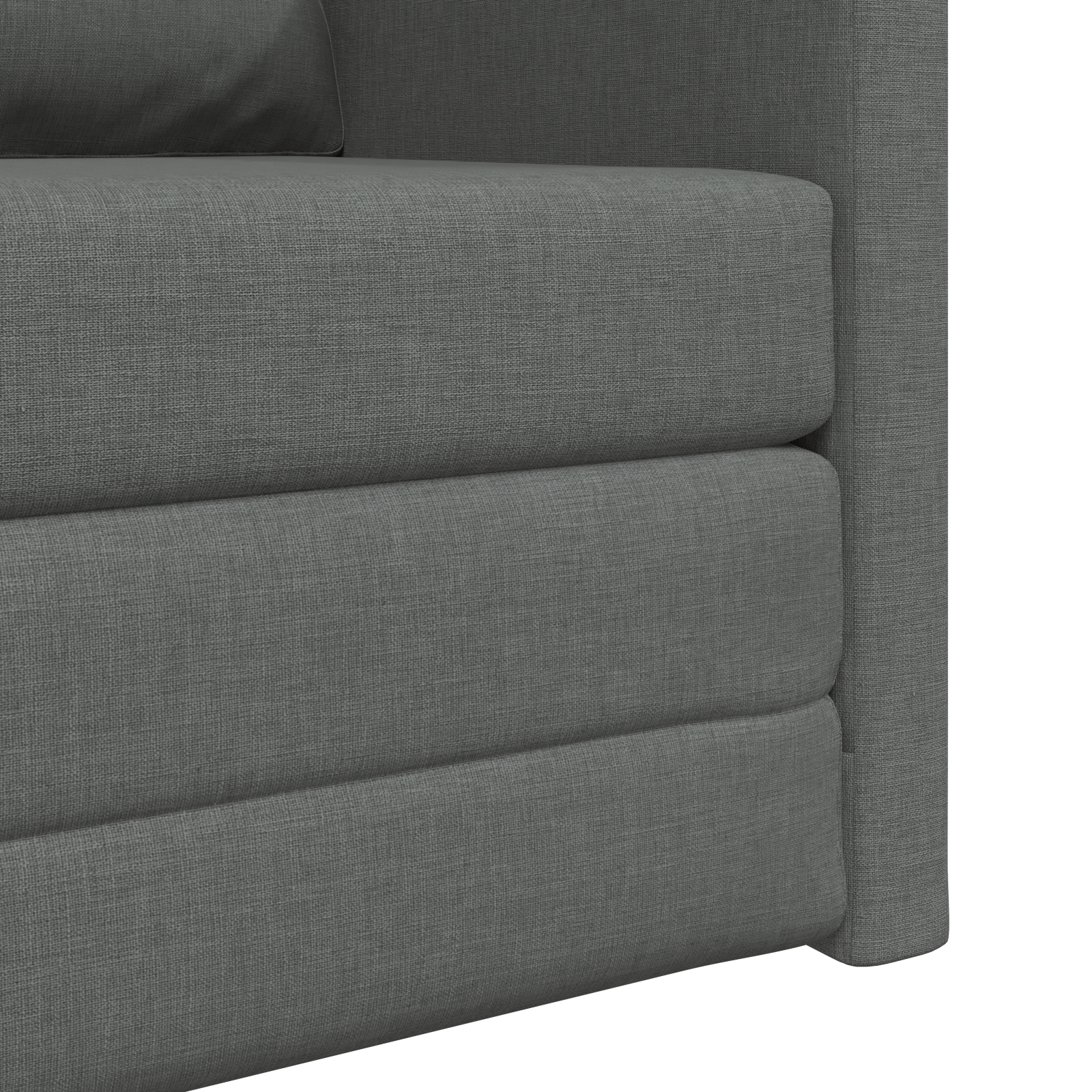 Sofa Bed Flooor 2-in-1 Grigio Scuro 74x77x81 cm Tessuto