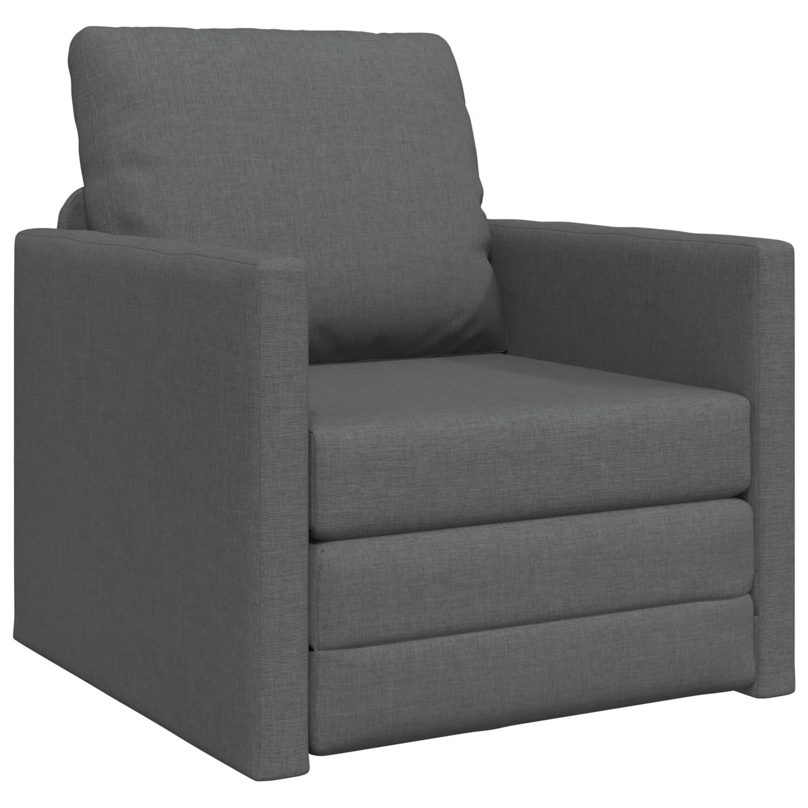 Sofa Bed Flooor 2-in-1 Grigio Scuro 74x77x81 cm Tessuto