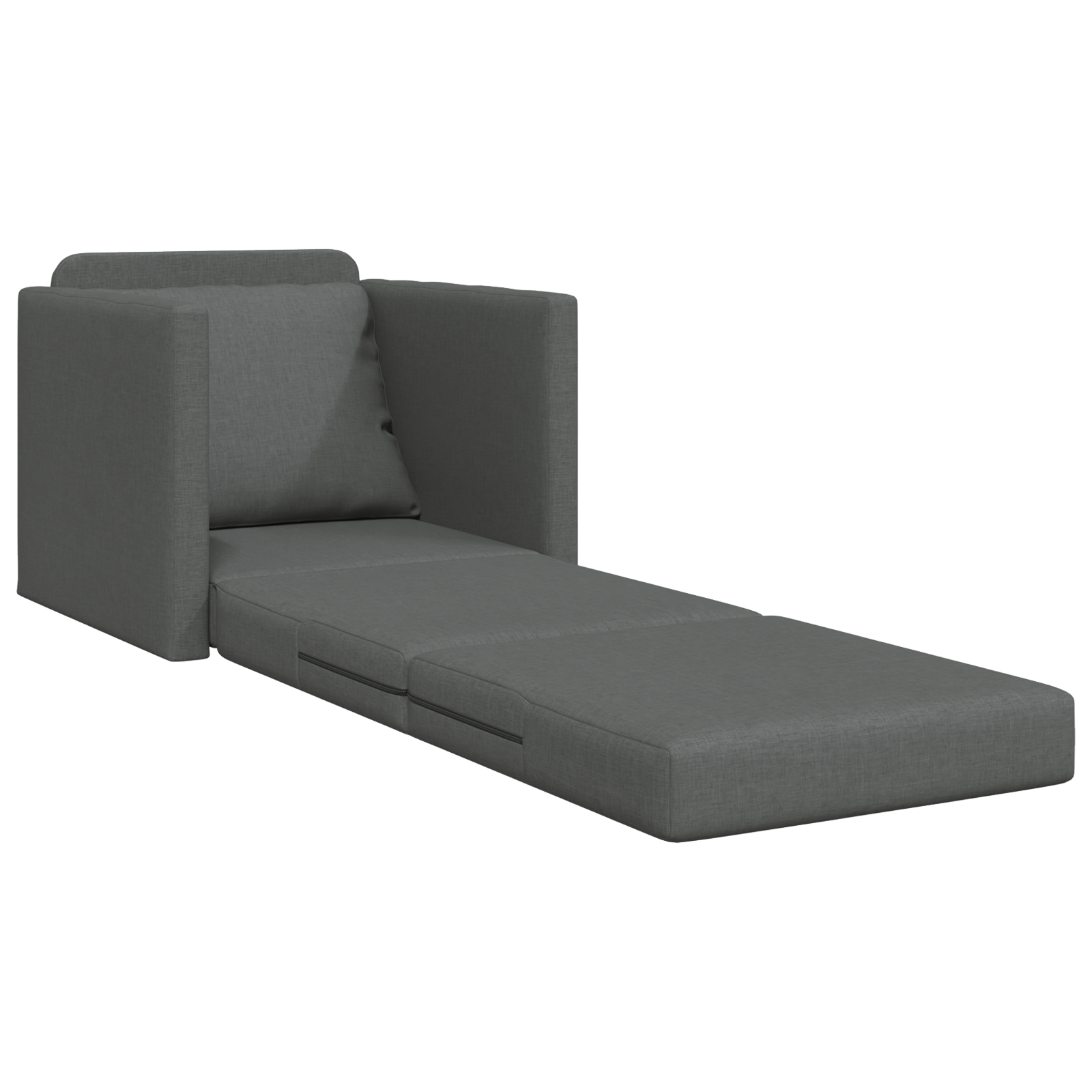Sofa Bed Flooor 2-in-1 Grigio Scuro 74x77x81 cm Tessuto