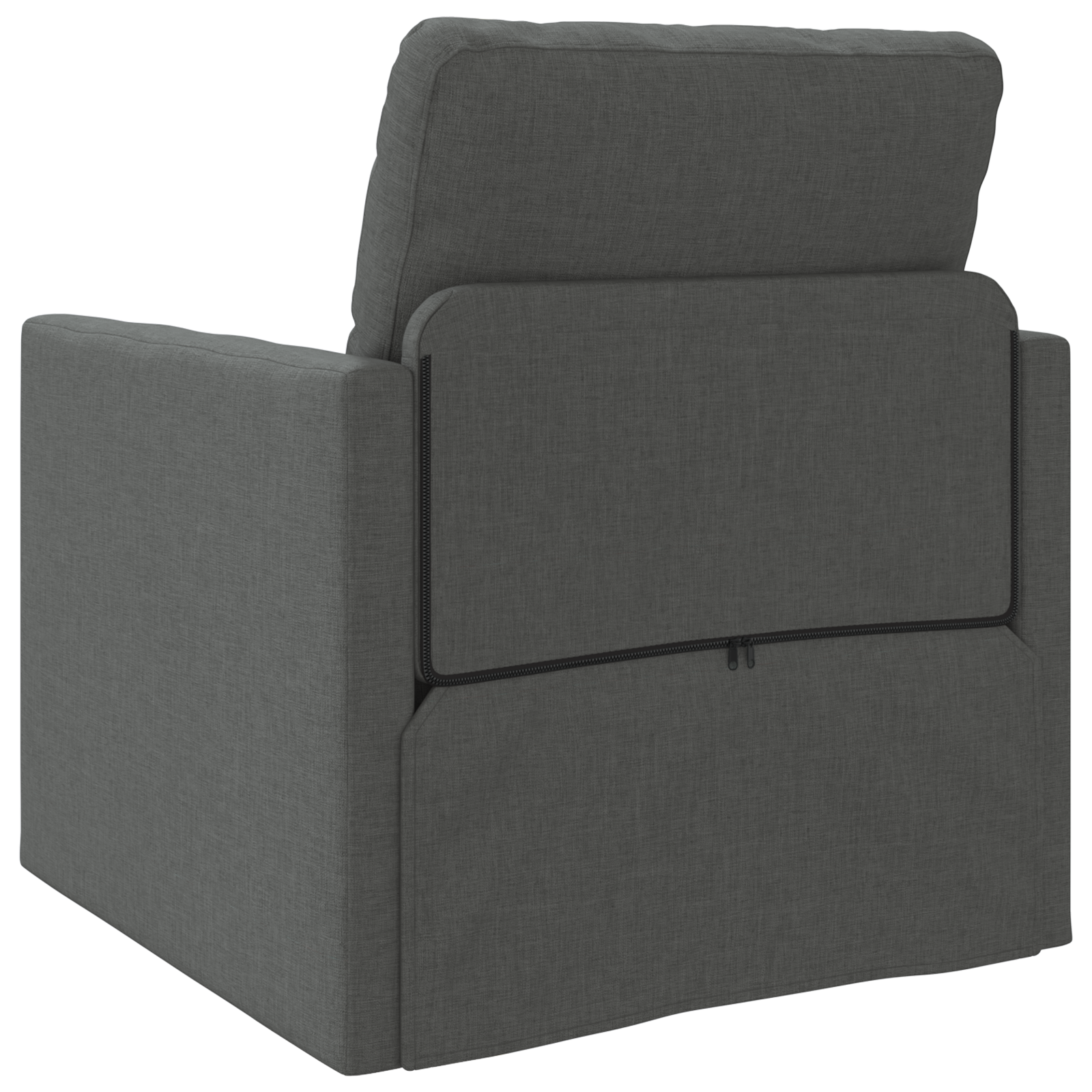 Sofa Bed Flooor 2-in-1 Grigio Scuro 74x77x81 cm Tessuto